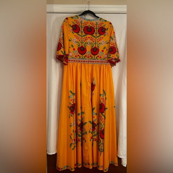 Women’s Ursime Yellow floral maxi dress- Size Small - Picture 2 of 4